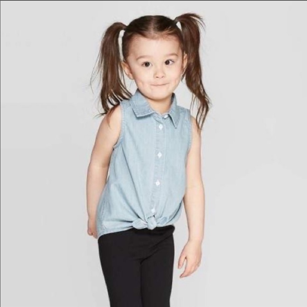 NWT Cat & Jack Girls Button-down Shirt